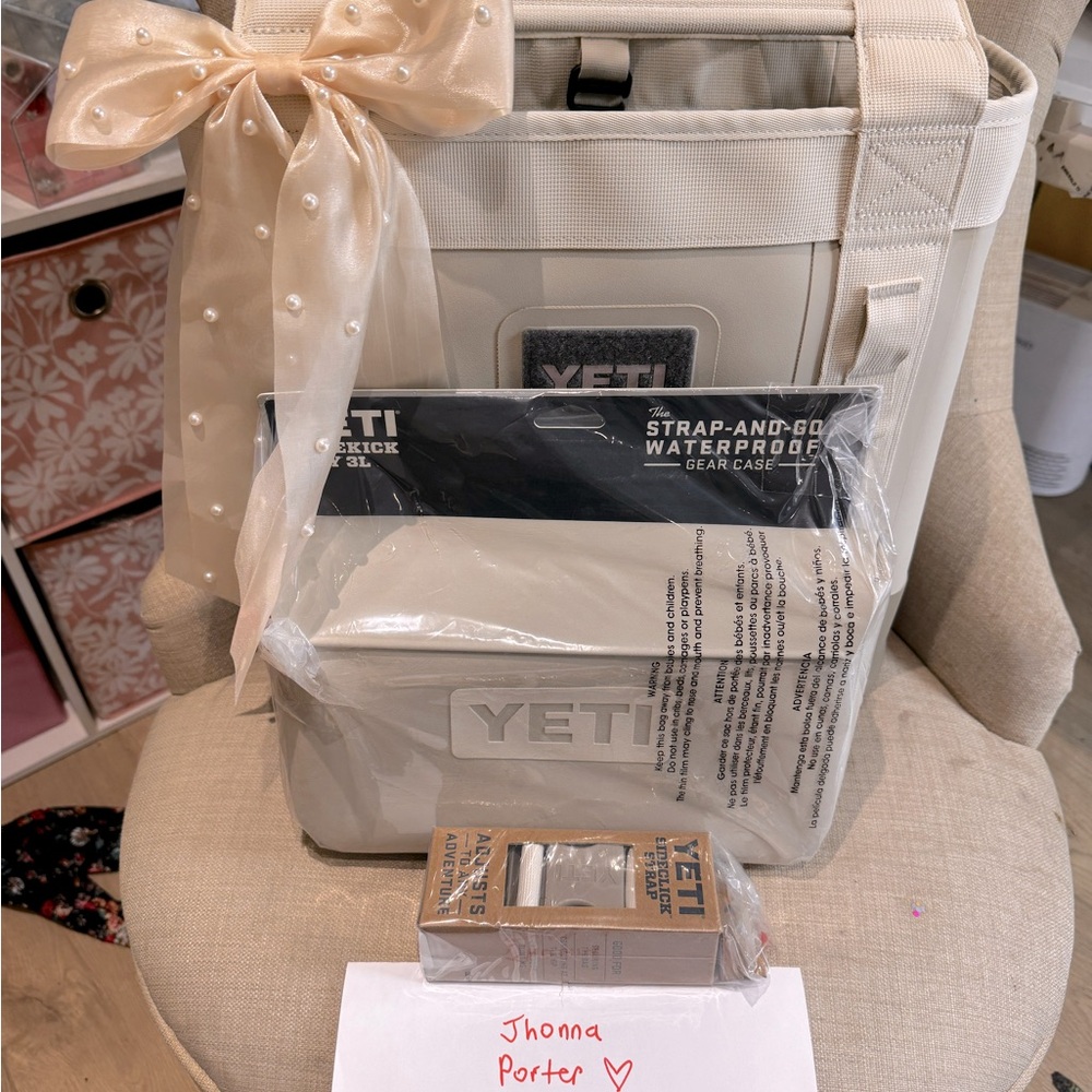 BUNDLE!!! Yeti Camino 20 in Cape Taupe, 3l sidekick, strap